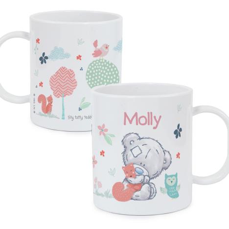 Personalised Tiny Tatty Teddy Woodland Animal Plastic Mug £10.99